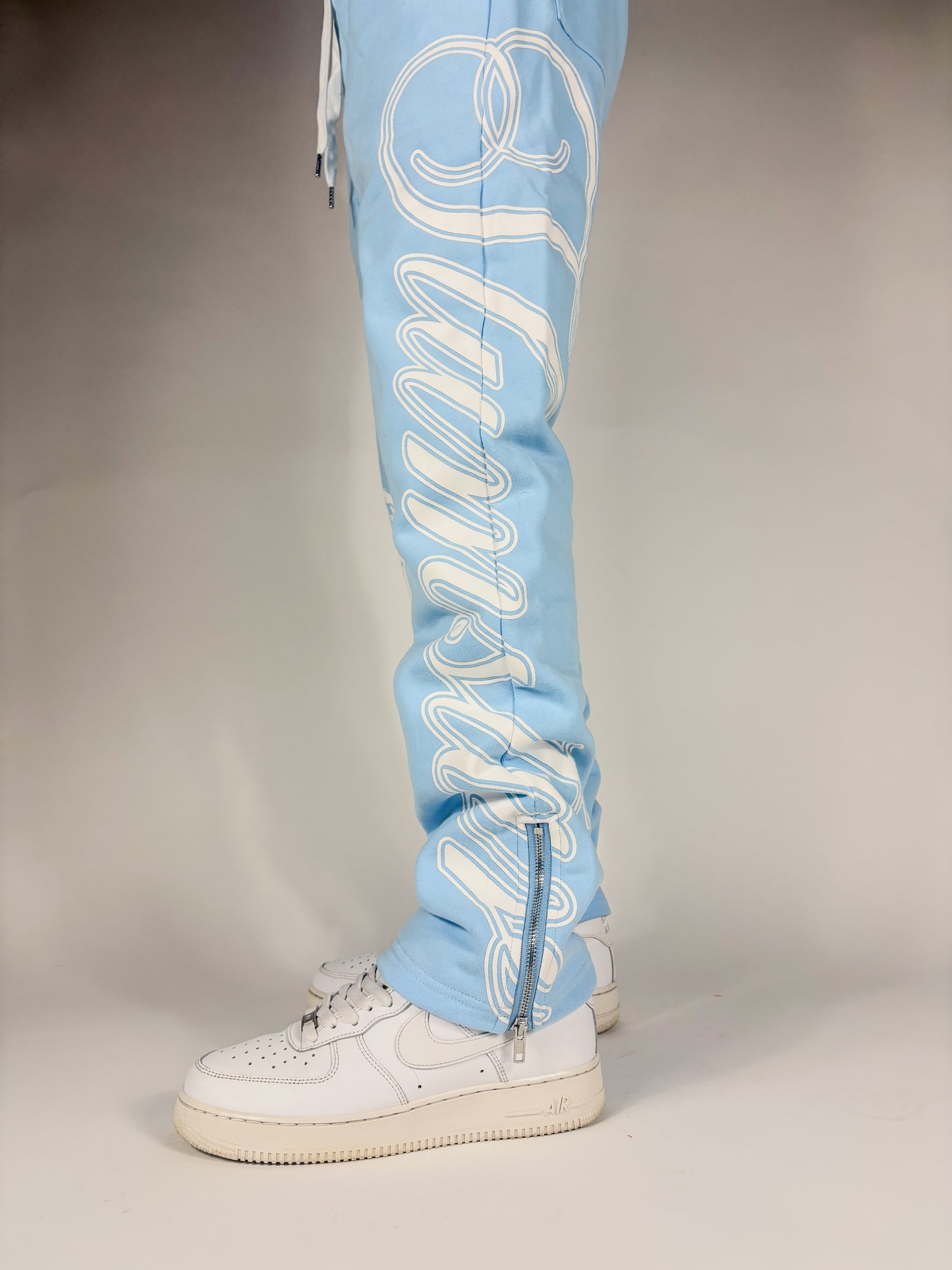 NO EVIL ANGEL SWEATPANTS BABY BLUE